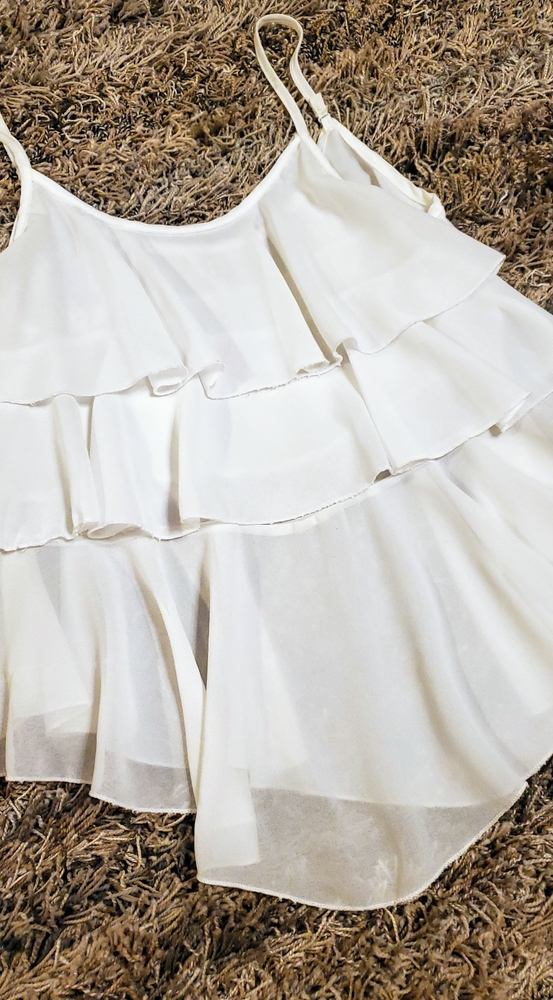 Cropped ruffle camisole